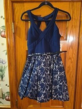NEW With TAGS Crystal Doll NAVY/NUDE Dress Size 9 