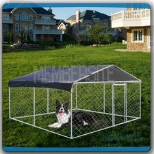 10X10 ft Large Metal Dog Kennel Cage Outdoor Dog Run House Pet Playpen Enclosure