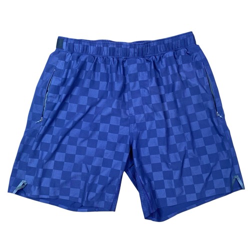 Rhone Mako Shorts Mens Medium Navy Lined Training Gym Running Stretch Workout