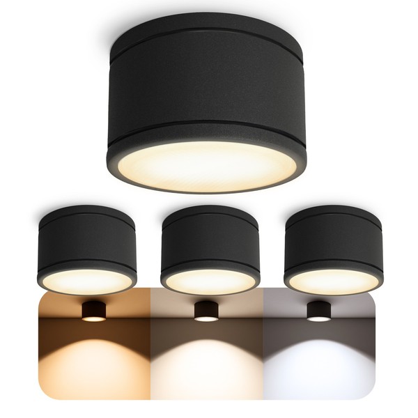 4X CELI-WX Bad Aufbaustrahler IP44 GX53 Led 5W Drei Einstellbaren Lichtfarben-image