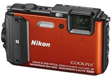    Nikon Digital Camera COOLPIX AW130 Orange with SD card