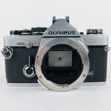 Olympus OM-2 SLR Film Camera Body Black Silver FOR PARTS OR REPAIR