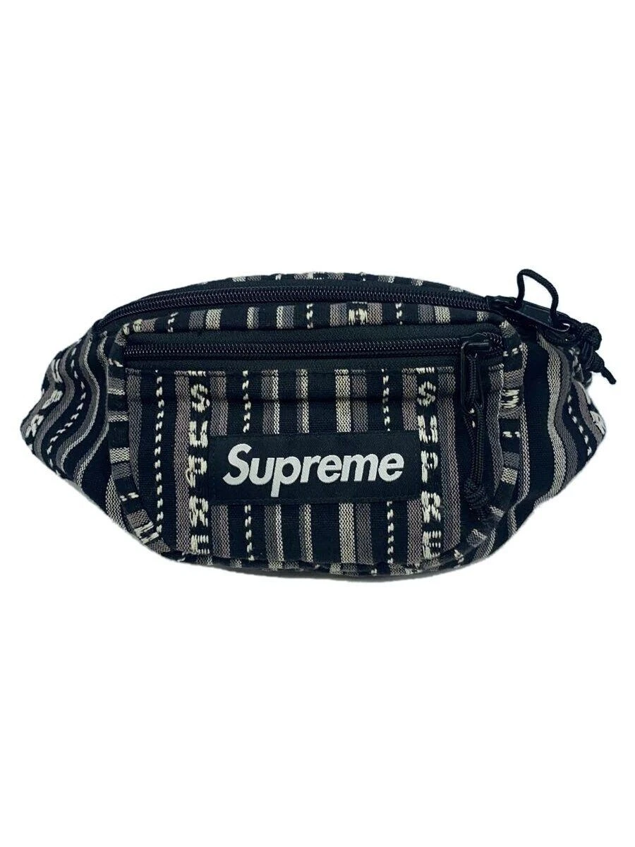 Sac taille suprême 20SS BOÎTE À RAYURES TISSÉES LOGO noir occasion