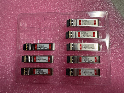 Lot of 8 FS 10G SFP+ 850nm 300m Optical Transceiver Module P/N: SFP-10GSR-85