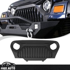 Front Grille Fits 97-06 Wrangler Tj Topfire Style Hood Mesh Grill - Abs Front Grille Fits 97-06 Wrangler Tj Topfire Style Hood Mesh Grill - Abs