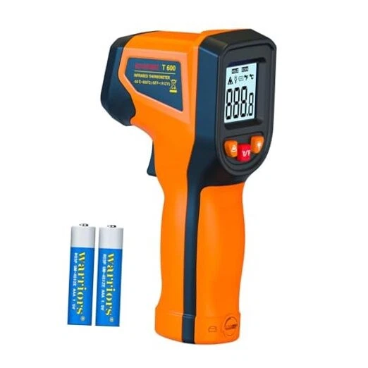 Laser Infrared Thermometer Non-Contact Digital Temperature Gun, Orange