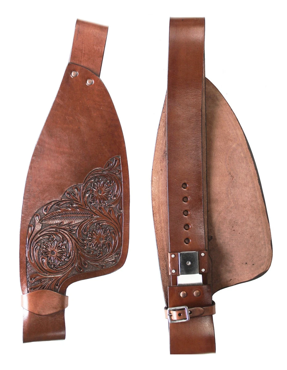 Fender Saddles 33HS Hilason Replacement Leather Fenders Pair Horse Endurance Saddle Brown Black Leather Paint