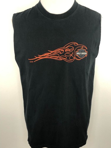 Harley-Davidson Sleeveless Black 100% Cotton Cabo San Lucas Men's T-shirt L - Picture 3 of 5
