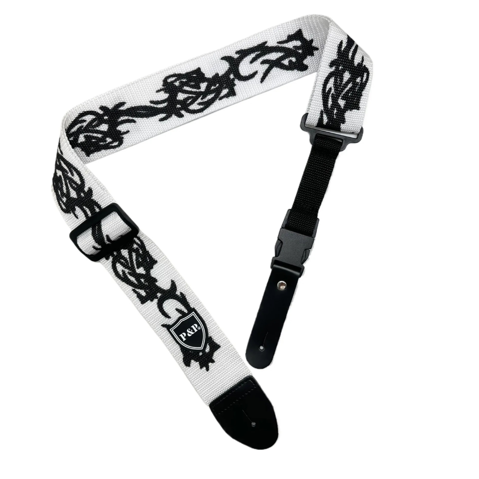 JakeSpecial Flame Design 140cm Guitar Strap for Electric & Acoustic