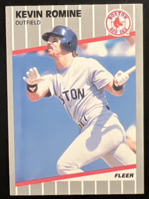 1989 Fleer Kevin Romine Error #98 NM Randy Kutcher On Front Red Sox