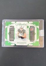 2024 Flawless Debut Duals Laundry Tag Shield Brock Bowers DD-BBS Emerald /2