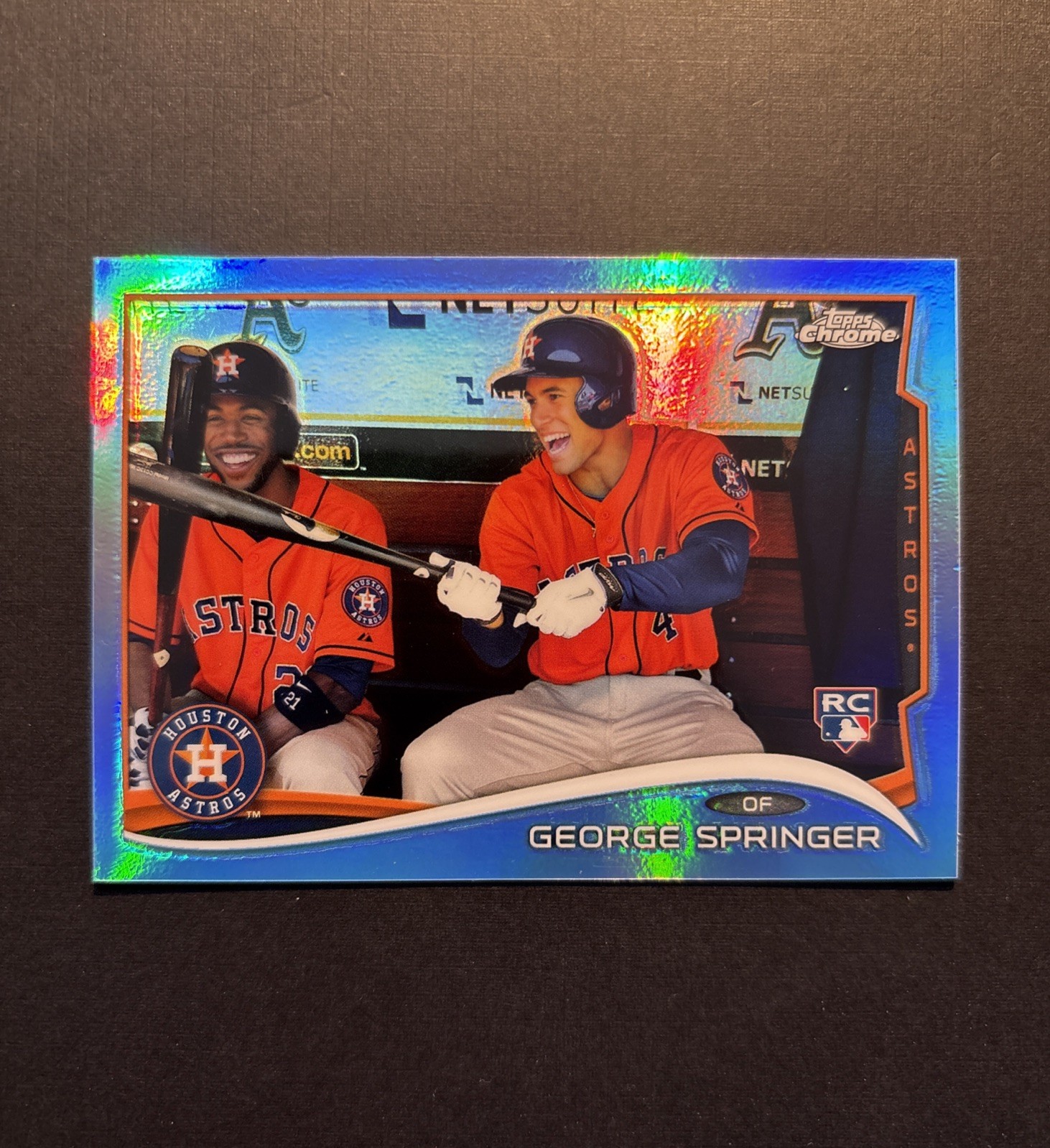 2014 Topps Chrome - George Springer #138 Blue Refractor /199 (RC)