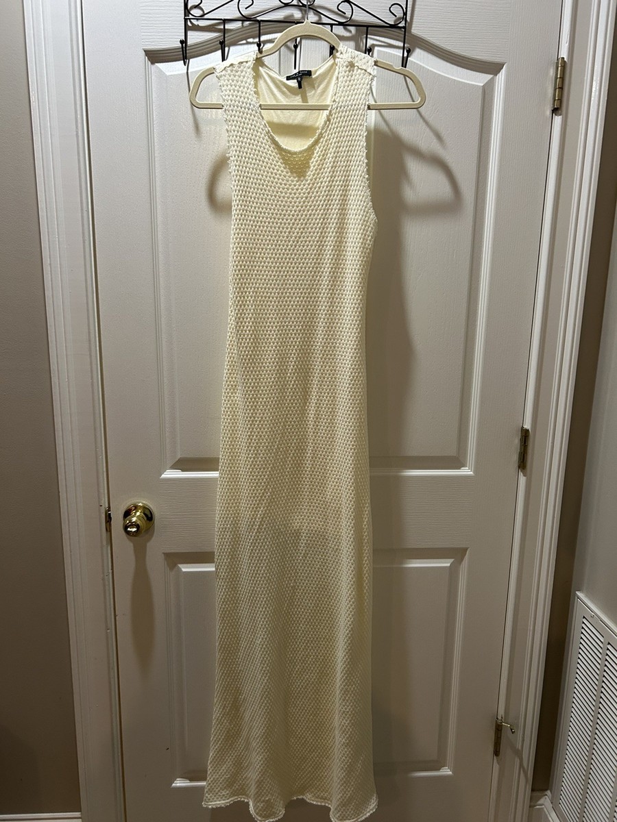NWT $298 Rag & Bone Carine Crochet Maxi Dress in Cream Size XL