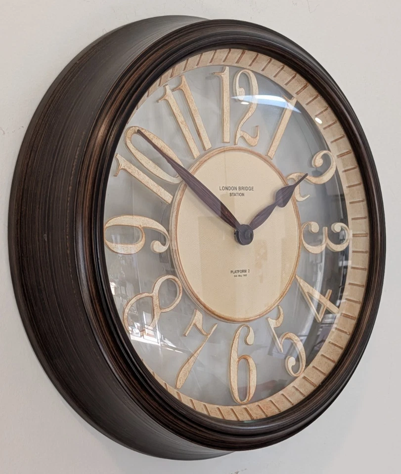 London Bridge Station Reloj de Pared Plataforma 2 Mayo 1905 Funciona con Pilas 14" Reloj Foto 4 de 4