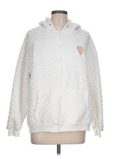 Assorted Brands Women White Zip Up Hoodie L
