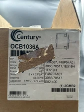 NEW Century OCB1036A Motor 1/3 Hp OEM Replacement Brand: Carrier/Bdp (F48Z07A01)