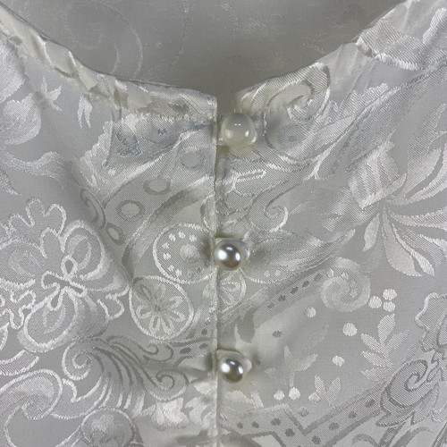 Vintage Victoria Secret Gold Label Trägertop weiß Satin Spitzenbesatz Knopfleiste Gr. M - Bild 4 von 11