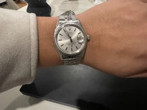 Rolex Datejust Men Stainless Steel Watch Jubilee Silver Dial 1601