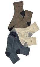 Calvin Klein 6-Pair Men's Cushion High Quarter Socks  Blue/Beige/Brown