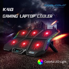 Coolcold Gaming RGB Laptop Cooler 12-17" Led Screen Laptop Cooling Pad Notebook