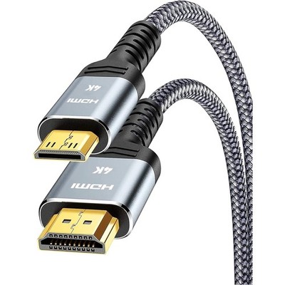 Mini HDMI Kabel, HDMI Kabel, 1M, 4K, Nylon, Hochgeschwindigkeit, HDTV, Monitor