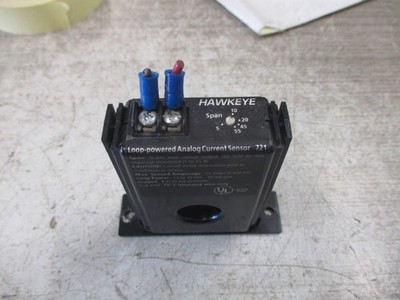 Veris Hawkeye 721 Loop-Powered Analog Current Sensor H721 Span: 5-55A Used