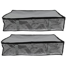 2 Pcs Organisateur Drap De Lit Rangement Sous Pliable Sacs Pliables