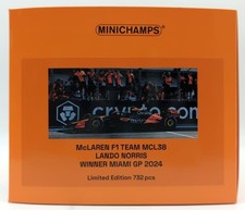 MINICHAMPS 1/18 McLaren MCL38 #4 Lando Norris Miami GP Winner 2024