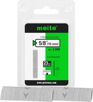 meite 23 Gauge Pin Nails 5/8-Inch Length Micro Headless Pins Galvanized Nails