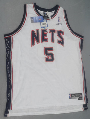 JASON KIDD VINTAGE NEW JERSEY NETS REEBOK SWINGMAN WHITE SIZE 4XL NWT STAIN