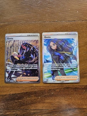Pokémon Lot Of 2 Geeta 226/197 And Geeta 218/197 Waifu Full Art Trainer