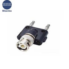 BNC Male to Banana Plug Adapter (2 Male) RF Coaxial Adapter Cable Connector #zc