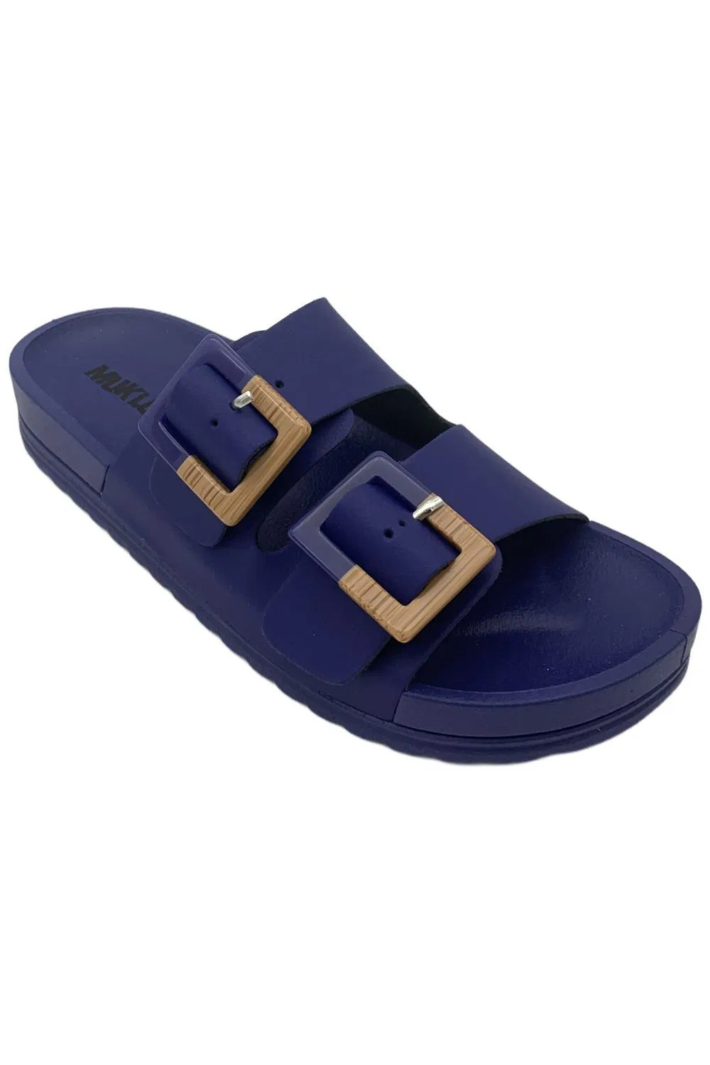 MUK LUKS Womens Isabelle Adjustable Slide Sandals Navy 5890₽