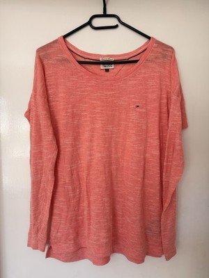 Tommy Hilfiger Damen Pullover Koralle Größe S Strick Pulli Sweatshirt