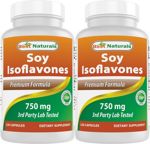 2er Pack Best Naturals Soja Isoflavone 750 mg 120 Kapseln - Bild 1 von 7