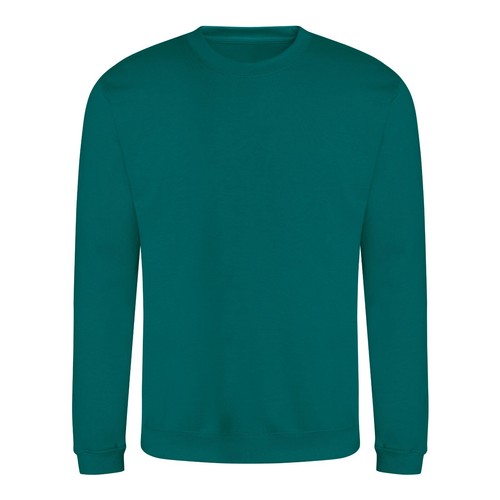 Mens Plain Sweatshirt Crew Neck Jumper Top Sweater Casual Sweat Top Ladies AWDis - Picture 16 of 43