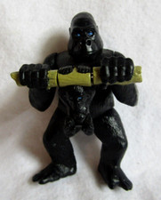 Vintage King Kong HARD PLASTIC Gorilla Figure Swinging Baby on Bamboo