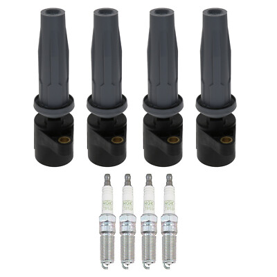 Bosch 4 Ignition Coil NGK 4 G-Power Spark Plug Kit For C-Max MKZ Mariner L4