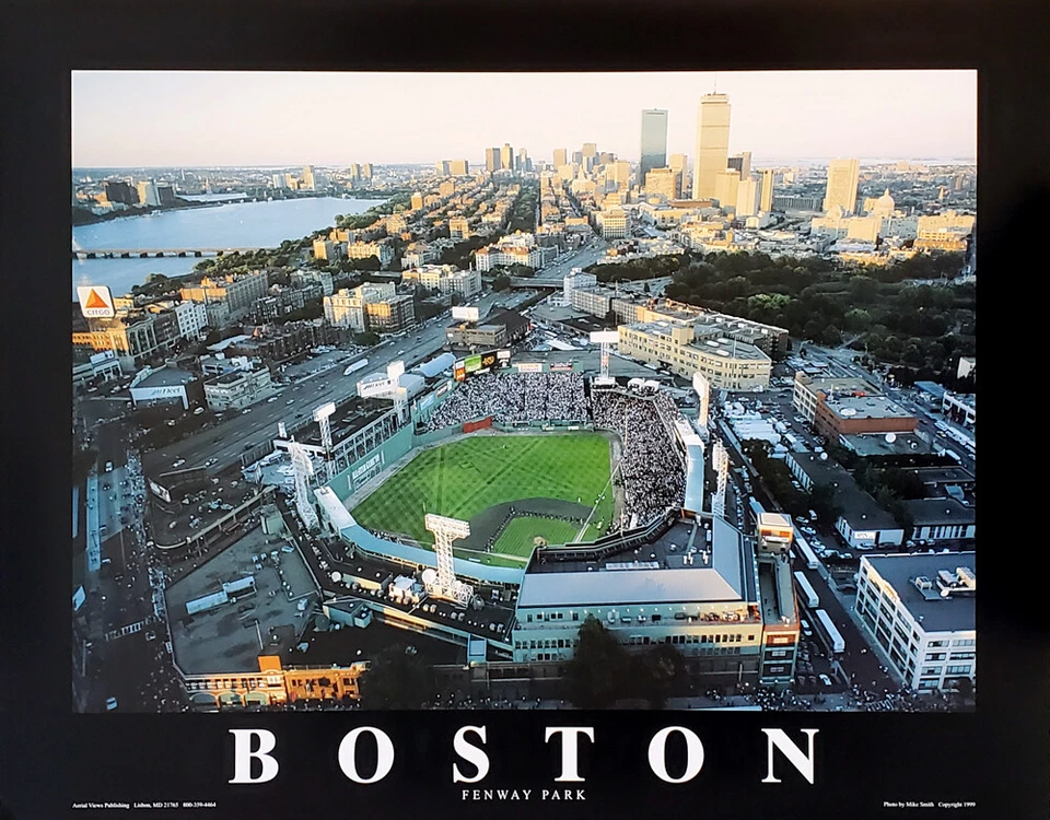 SPORTS POSTER WAREHOUSE Boston Red Sox ALL-STAR SUNSET (1999) Fenway Park Aerial 22x28 POSTER Print