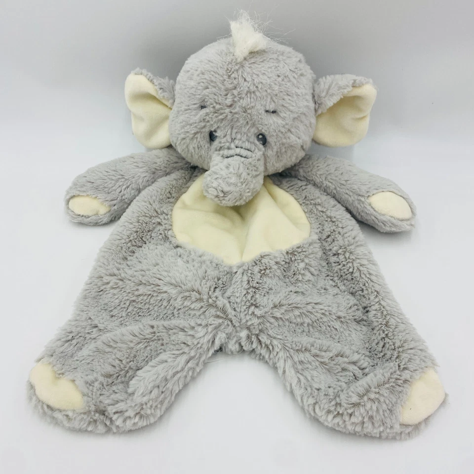 Manta de seguridad Baby TOTALMENTE gris elefante Lovey felpa Emerson suave plana A Pat Foto 2 de 4