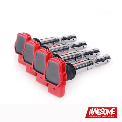 OEM AUDI R8 RED COIL PACK SET 2.0TFSI/2.0TSI A3/GOLF 5/LEON 06E905115E