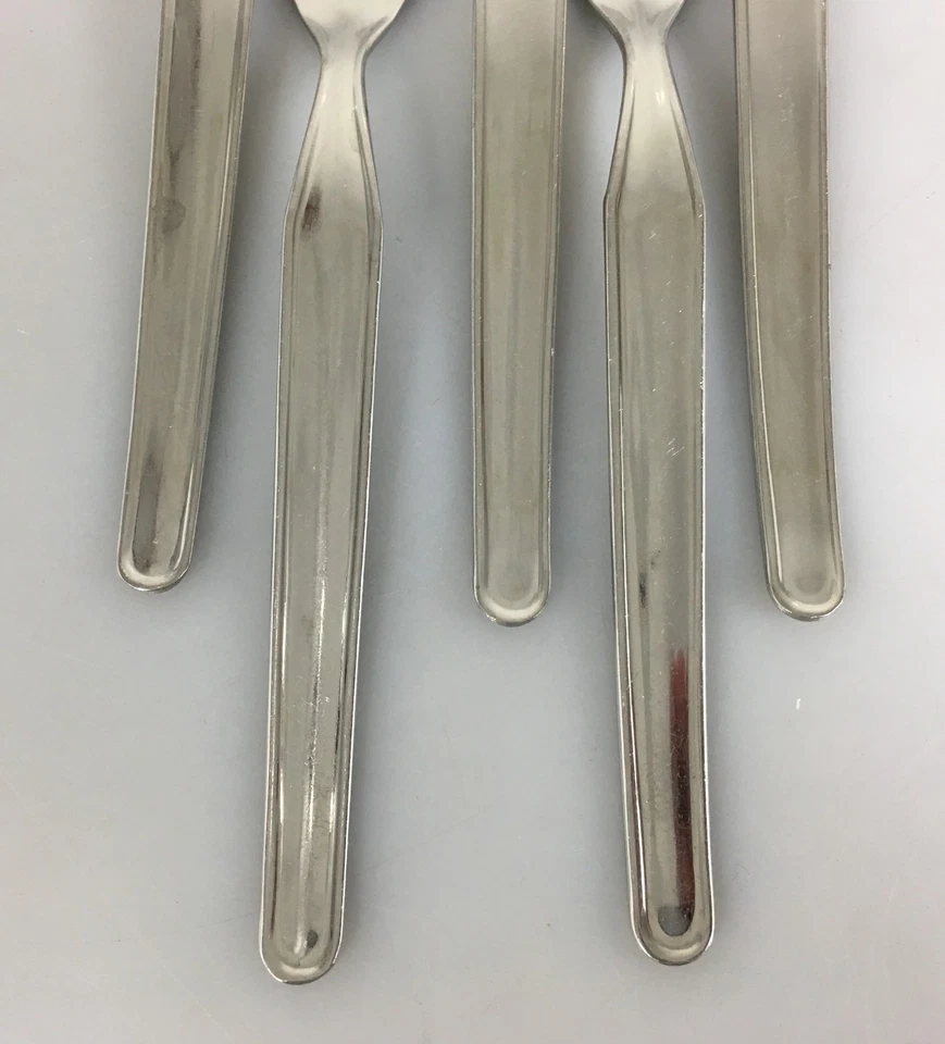 Лот из 5 вилок для ужина или салата из нержавеющей стали INOX 18/10 S Anchor 7 1/2 дюйма - Изображение 3 из 4