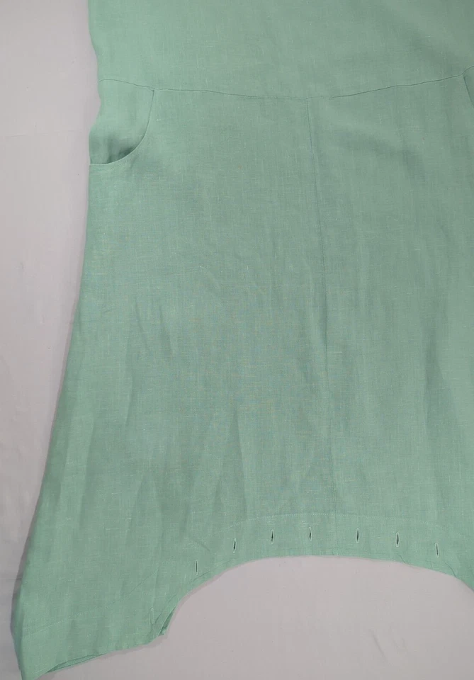 Bryn Walker Lino Atticus Mameluco Pantalones Cortos Mujer Mediano Botón Entrepierna o Vestido Foto 3 de 4