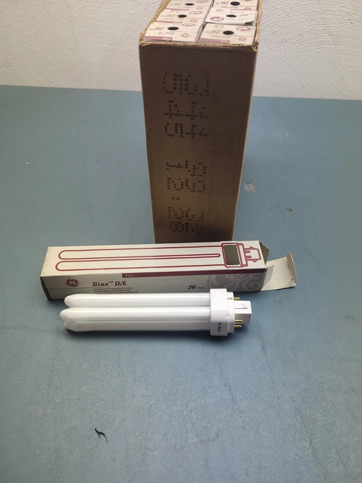 GE Biax D/E 26 W 4 Pin Light Bulb - NEW! BOX OF 10 NOS - Image 3 of 4