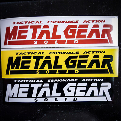 [8.5'' x 2'']  [Vinyl Bumper Sticker] - Metal Gear Solid Logo - Playstation 1 PS1