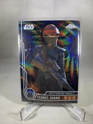 2023 STAR WARS Topps Chrome FENNEC SHAND -- Black Wave SP Parallel Card # 90