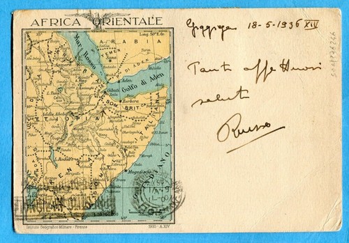 DIRE-DADUA guller BILINGUE del 26.05.36 su SOMALIA PITTORICA c.50 x 2 (276246) - Imagen 2 de 2