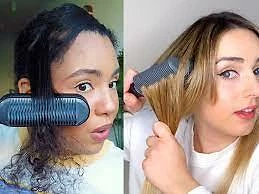 Professional Hair Brush Electric Hair Straightener Comb Wavy Hairdresser Fast He - Image 3 of 4