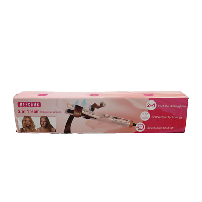 MESCOMB 360° Airflow Styler Curling Iron 1.25 Inch Hair Straightener and Curler
