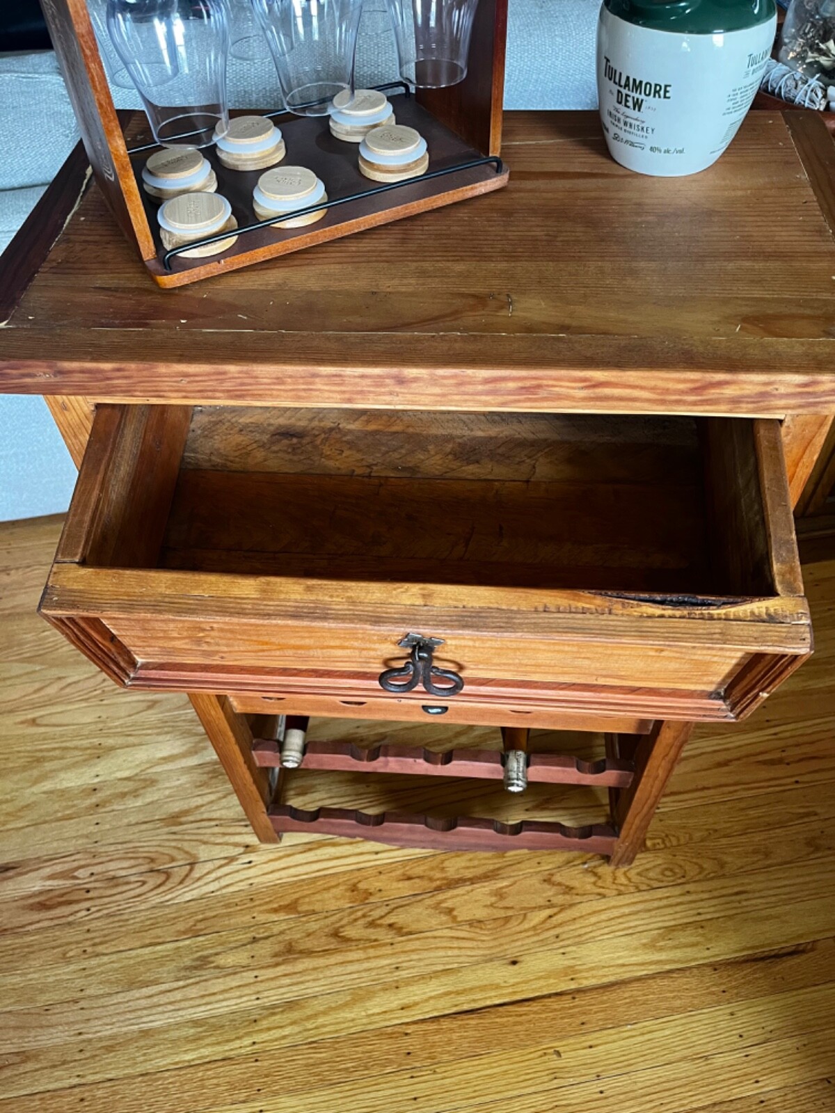 Antique Oak Wood Wine Rack eBay